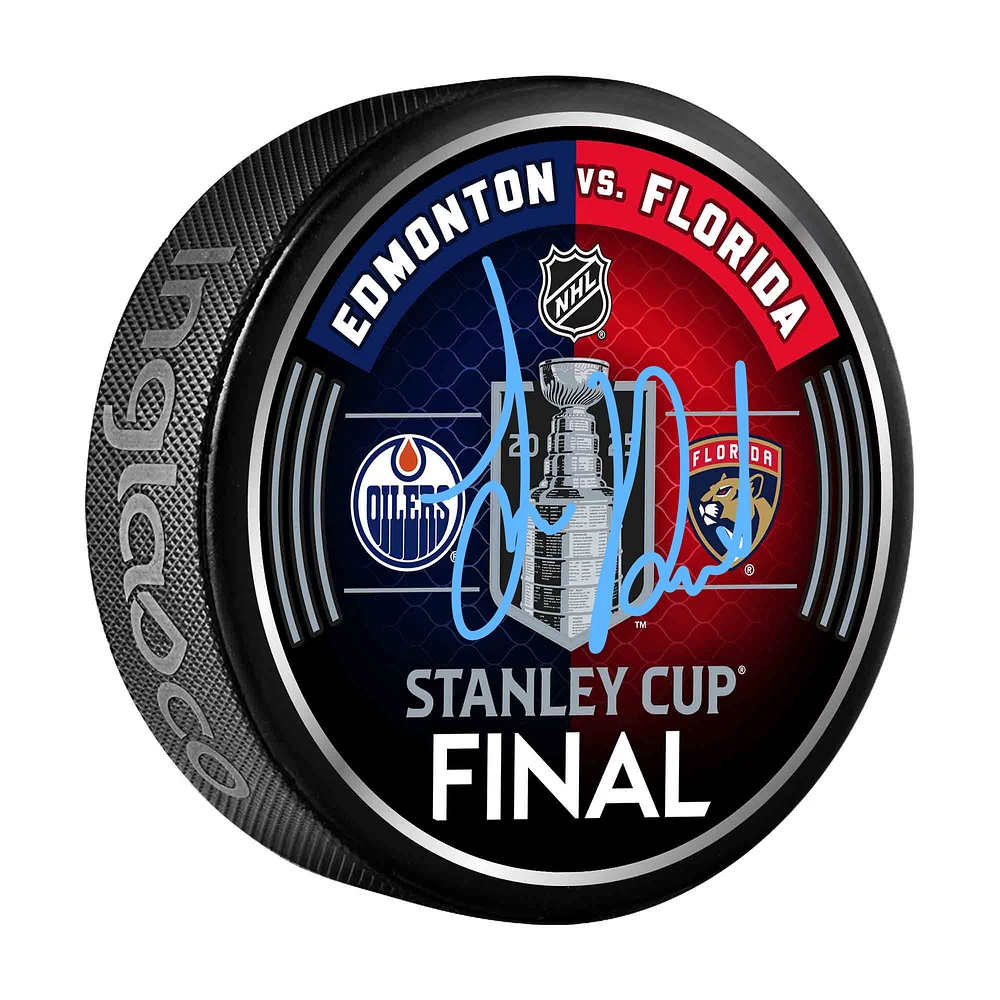 Sam Reinhart Florida Panthers Autographed 2025 Stanley Cup Final Dueling Matchup Hockey Puck
