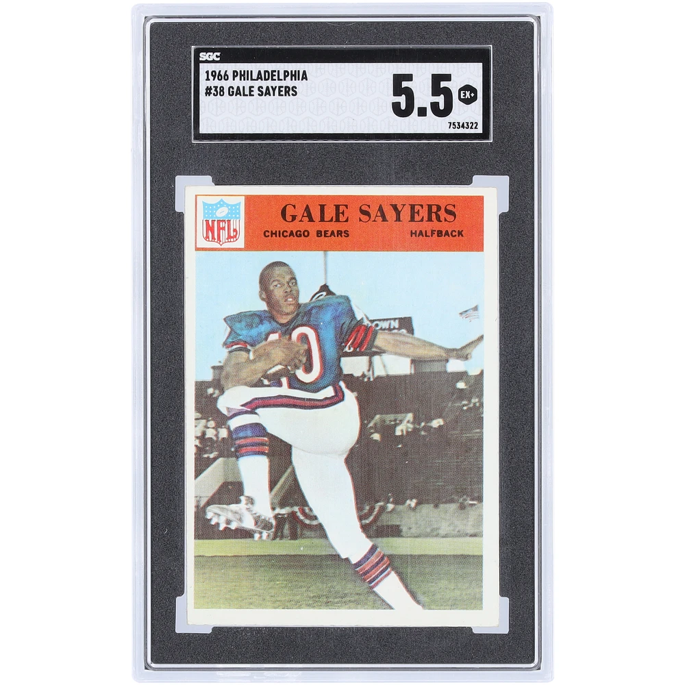 Gale Sayers Chicago Bears 1966 Philadelphia #38 SGC Authenticated 5.5 Rookie Card