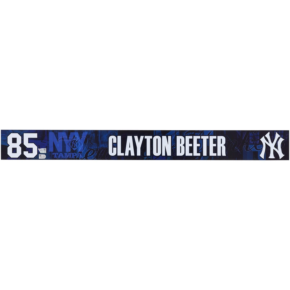 Clayton Beeter New York Yankees Player-Issued #85 Navy Nameplate from 2025 MLB Spring Training