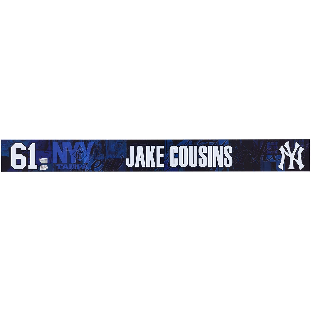Jake Cousins New York Yankees Player-Issued #61 Navy Nameplate from 2025 MLB Spring Training