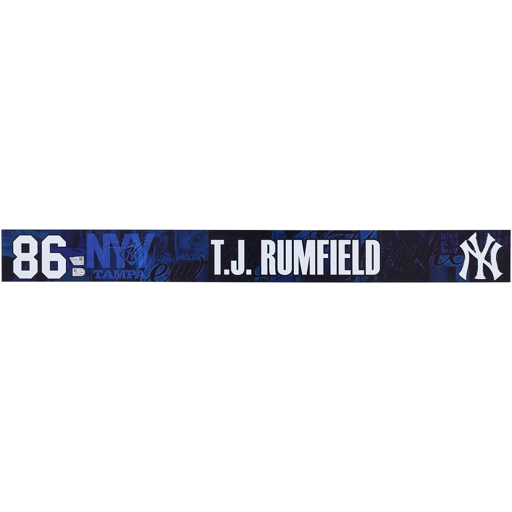 T.J. Rumfield New York Yankees Player-Issued #86 Navy Nameplate from 2025 MLB Spring Training