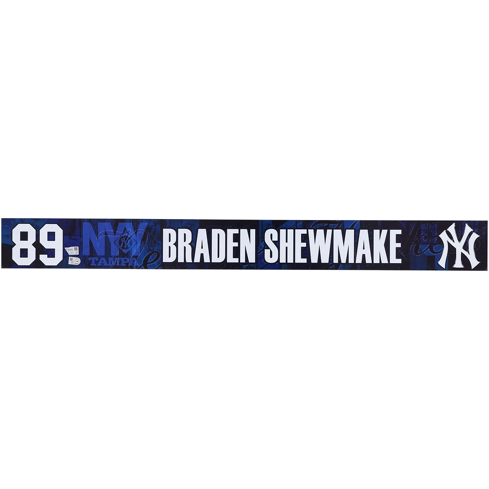 Braden Shewmake New York Yankees Player-Issued #89 Navy Nameplate from 2025 MLB Spring Training