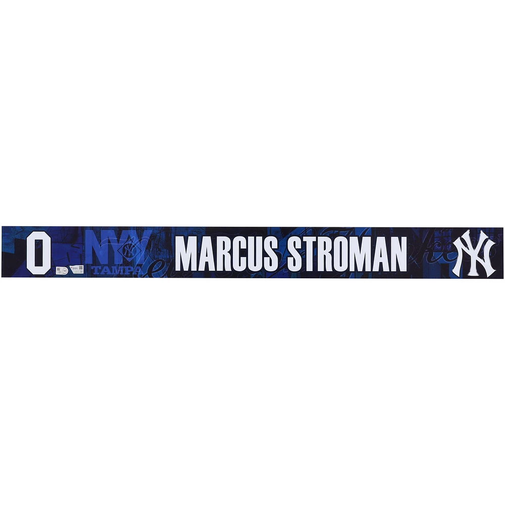 Marcus Stroman New York Yankees Player-Issued #0 Navy Nameplate from 2025 MLB Spring Training