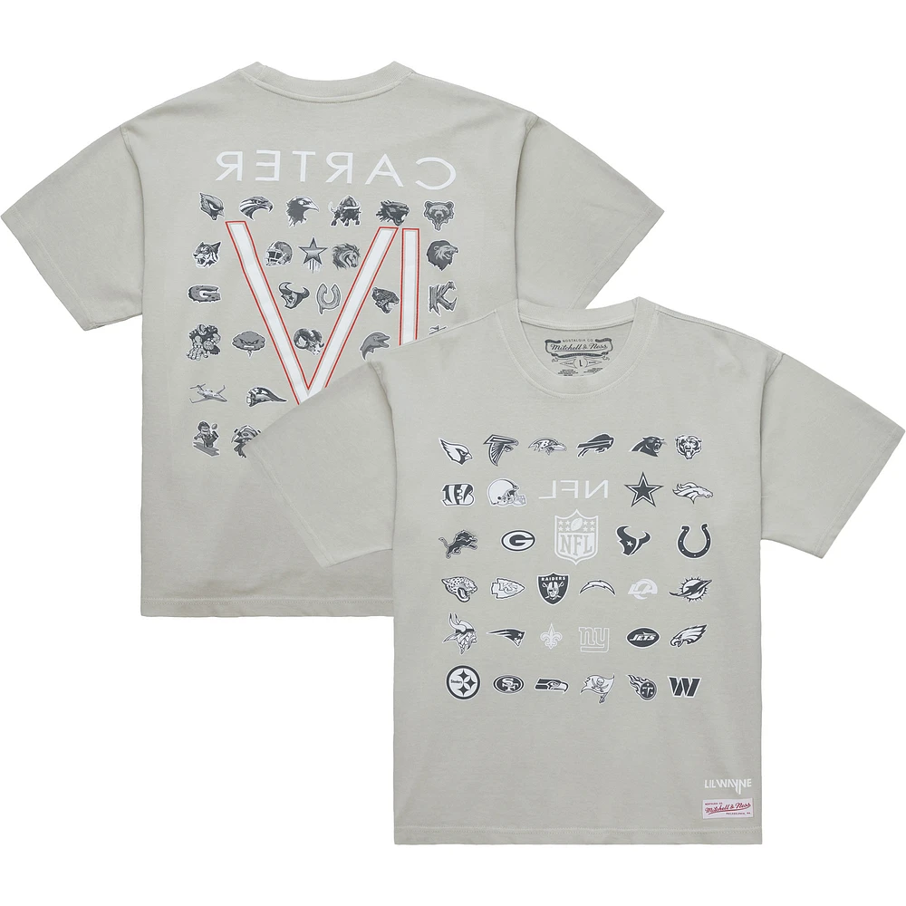 Men's Mitchell & Ness x NFL Lil Wayne Gray Carter VI T-Shirt