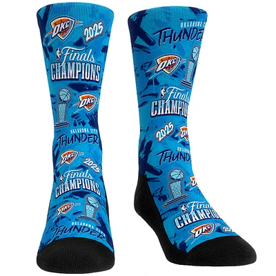 Unisex Rock Em Socks Oklahoma City Thunder 2025 NBA Finals Champions All Over Print Crew Socks