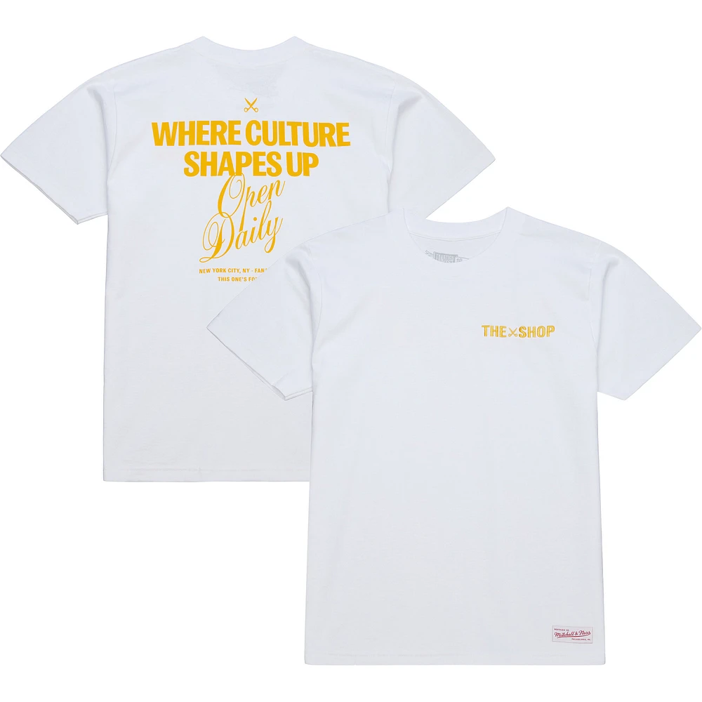 Men's Mitchell & Ness x The Shop White Fanatics Fest T-Shirt