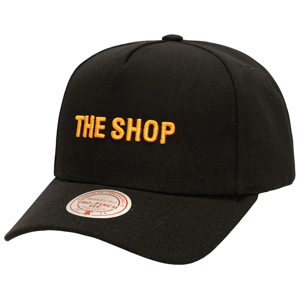 Men's Mitchell & Ness x The Shop Black Fanatics Fest Pro Pinch Snapback Hat