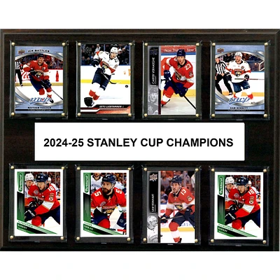 Florida Panthers 2025 Stanley Cup Champions 12" x 15" Eight-Card Plaque