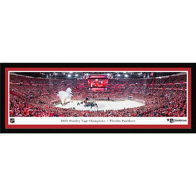 Florida Panthers 2025 Stanley Cup Champions Select Framed Panorama Photograph