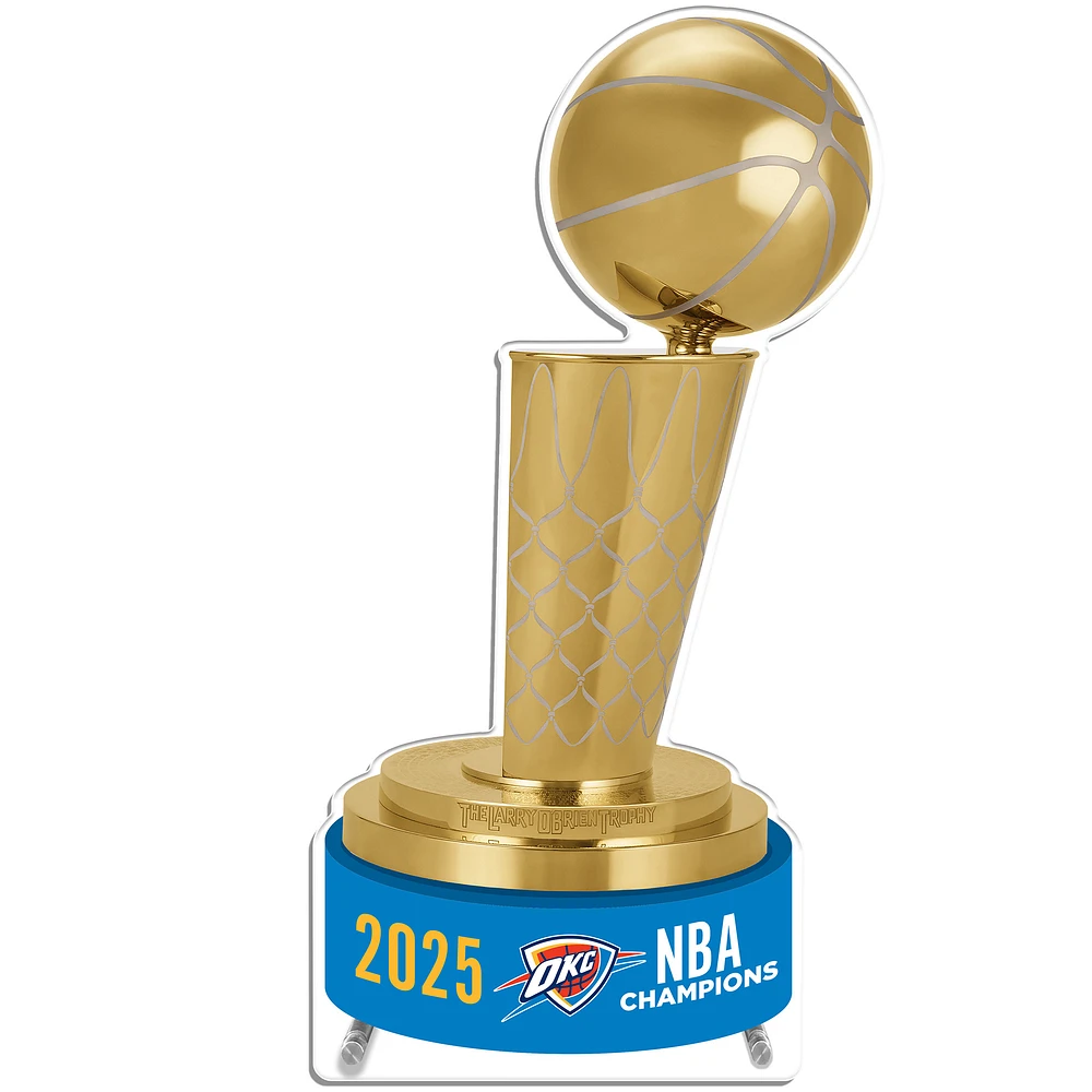 Oklahoma City Thunder 2025 NBA Finals Champions 17" Larry O'Brien Trophy Acrylic Plaque