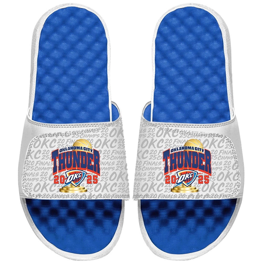 Unisex ISlide White Oklahoma City Thunder 2025 NBA Finals Champions Slide Sandals