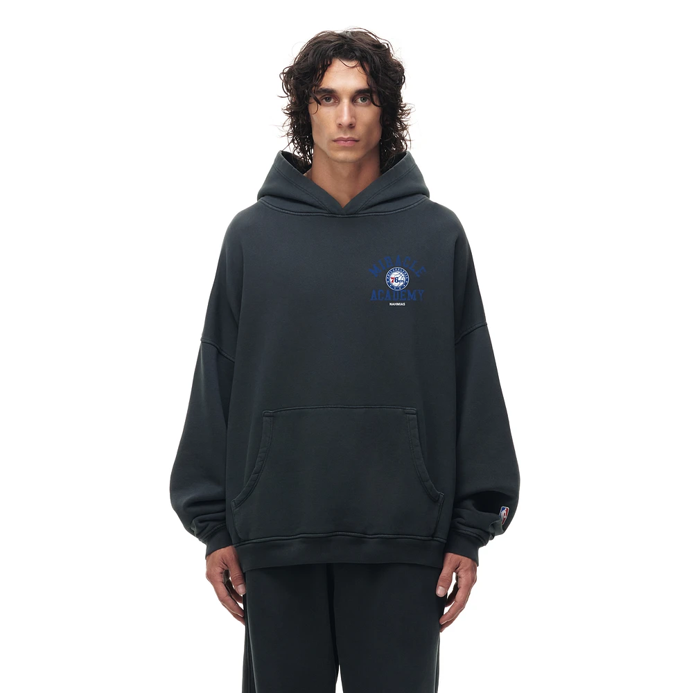 Unisex Heather Black Philadelphia 76ers Miracle Academy x NBA Collection Vintage Sunfade Hoodie