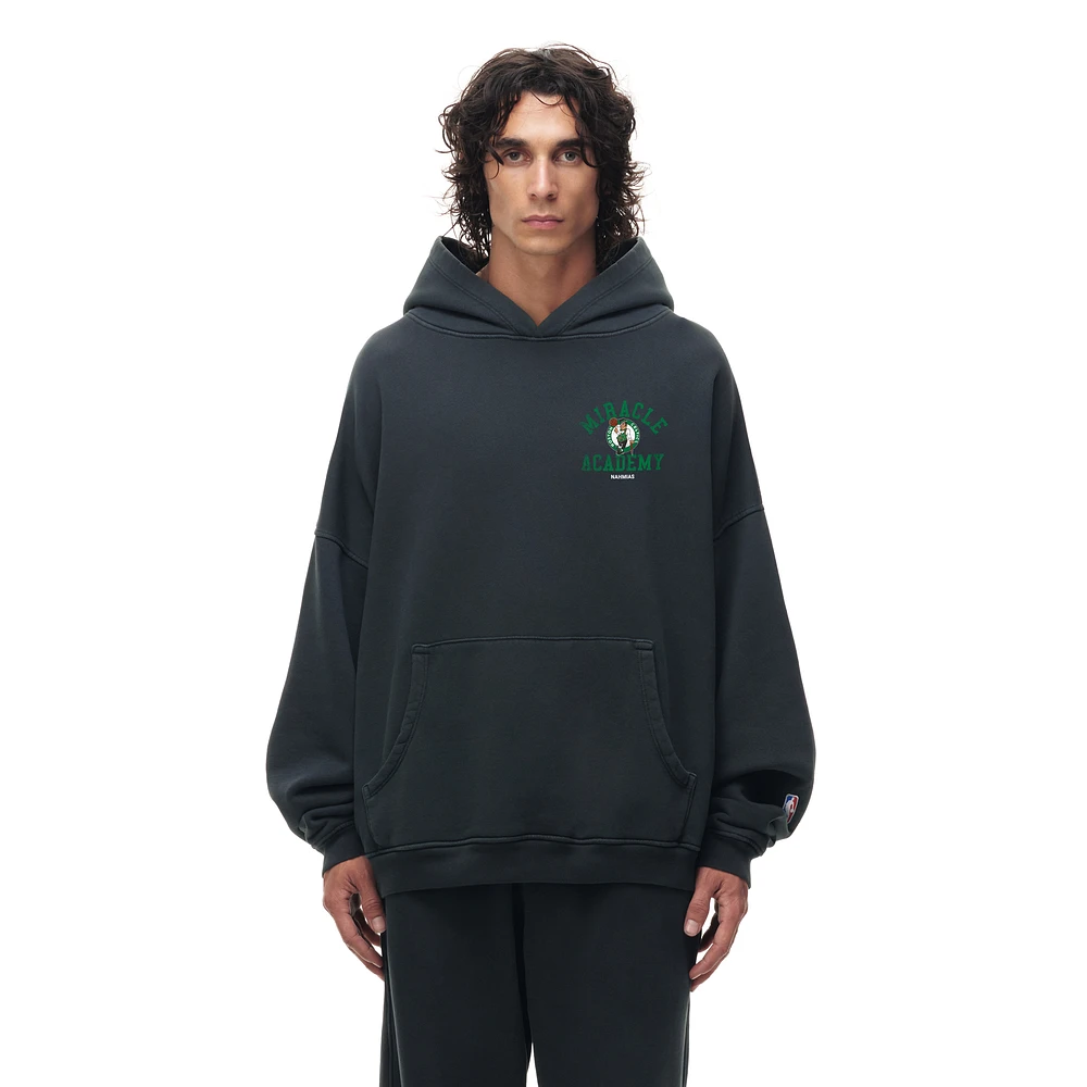 Unisex Heather Black Boston Celtics Miracle Academy x NBA Collection Vintage Sunfade Hoodie