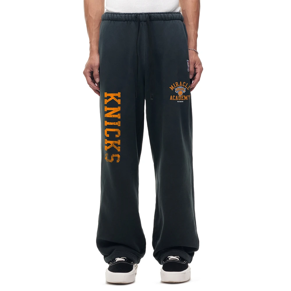 Unisex Heather Black New York Knicks Miracle Academy x NBA Collection Vintage Wide Sweatpants