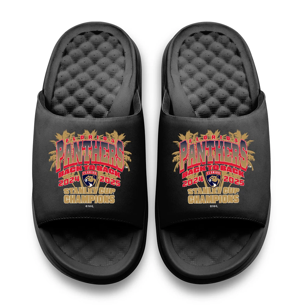 Youth ISlide Florida Panthers Back-To-Back Stanley Cup Champions Motive Slide Sandals