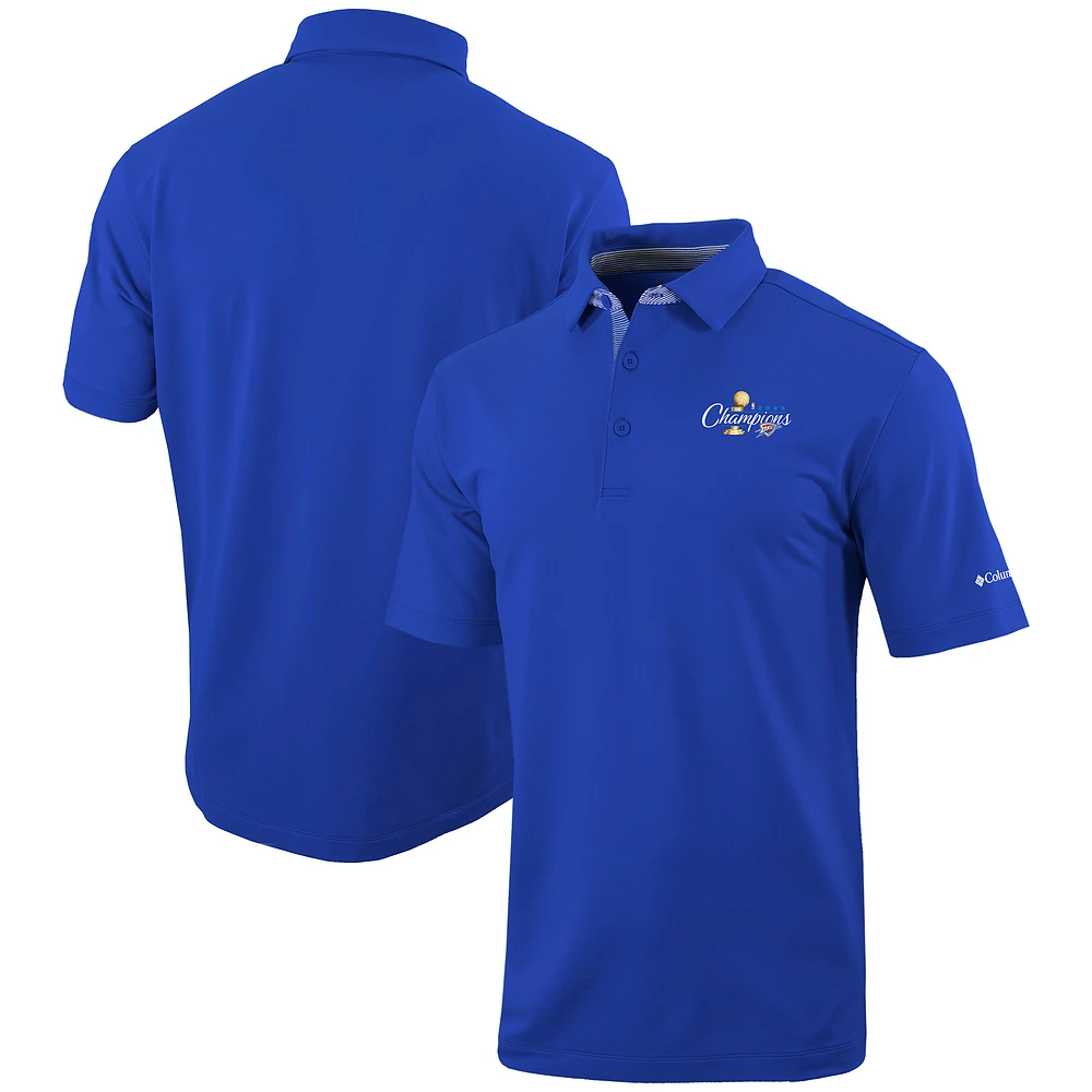 Men's Columbia Blue Oklahoma City Thunder 2025 NBA Finals Champions Even Lie Omni-Wick Polo