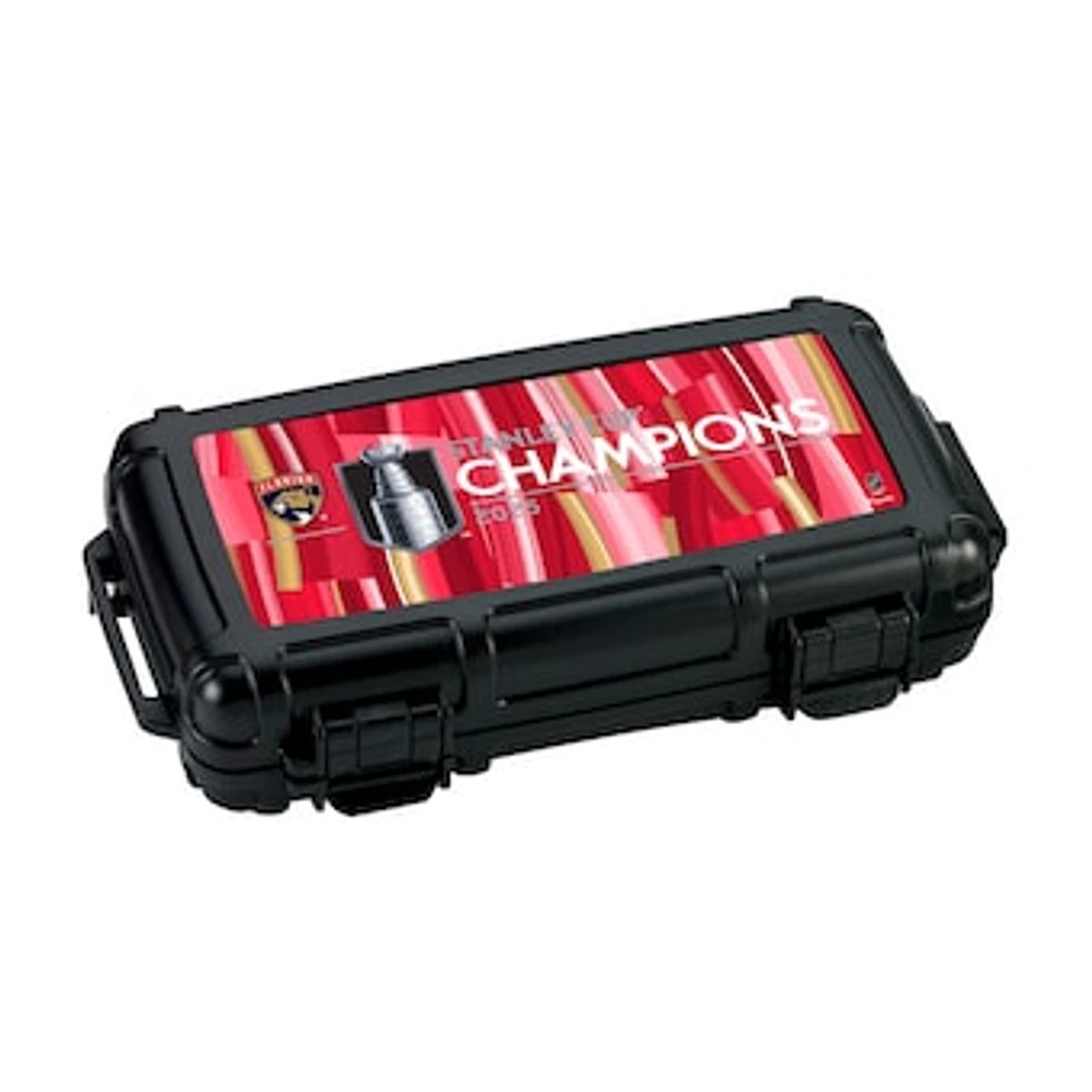 Florida Panthers 2025 Stanley Cup Champions Cigar Caddy 5-Count Travel Case - Art by Charlie Turano III