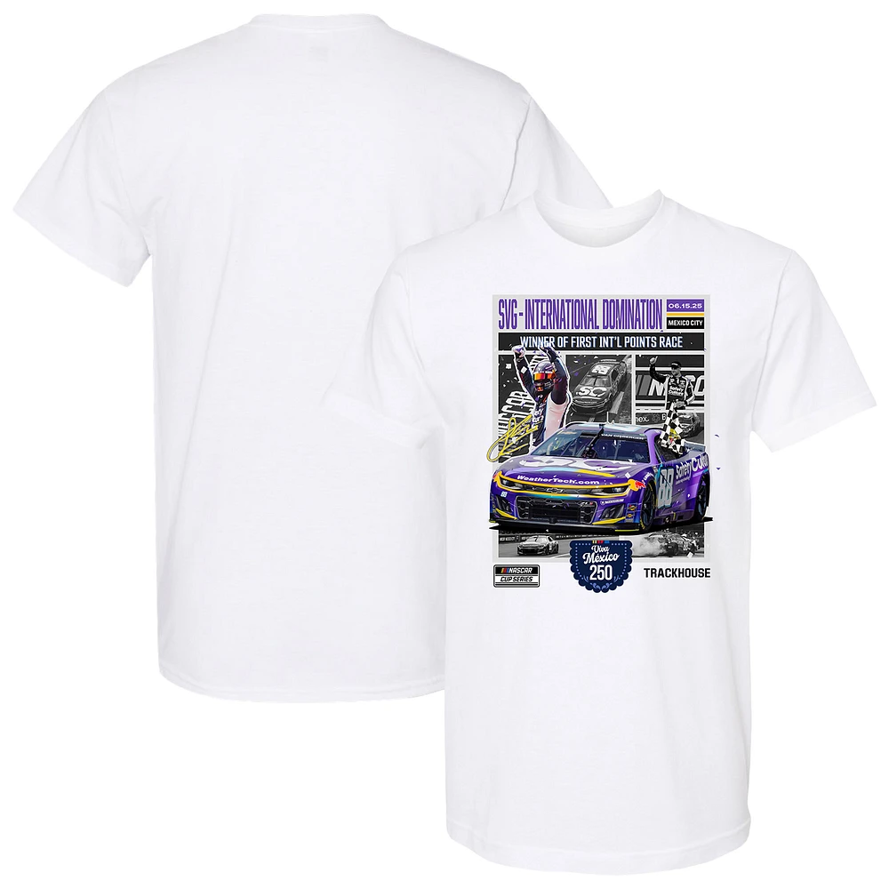 Men's Checkered Flag Sports White Shane van Gisbergen 2025 Viva Mexico 250 Race Winner T-Shirt