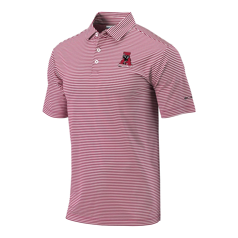 Men's Columbia Crimson Alabama Tide Vault Logo Club Invite Polo