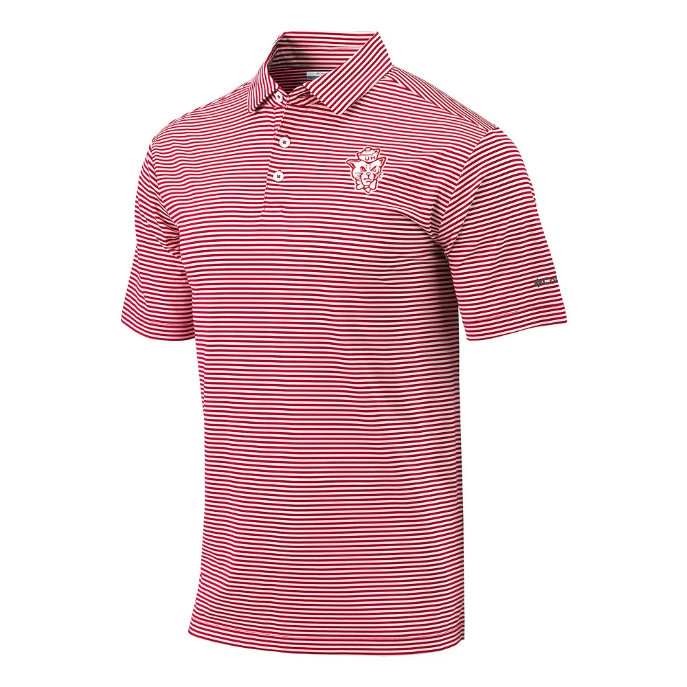 Men's Columbia Red Houston Cougars Vault Logo Club Invite Polo