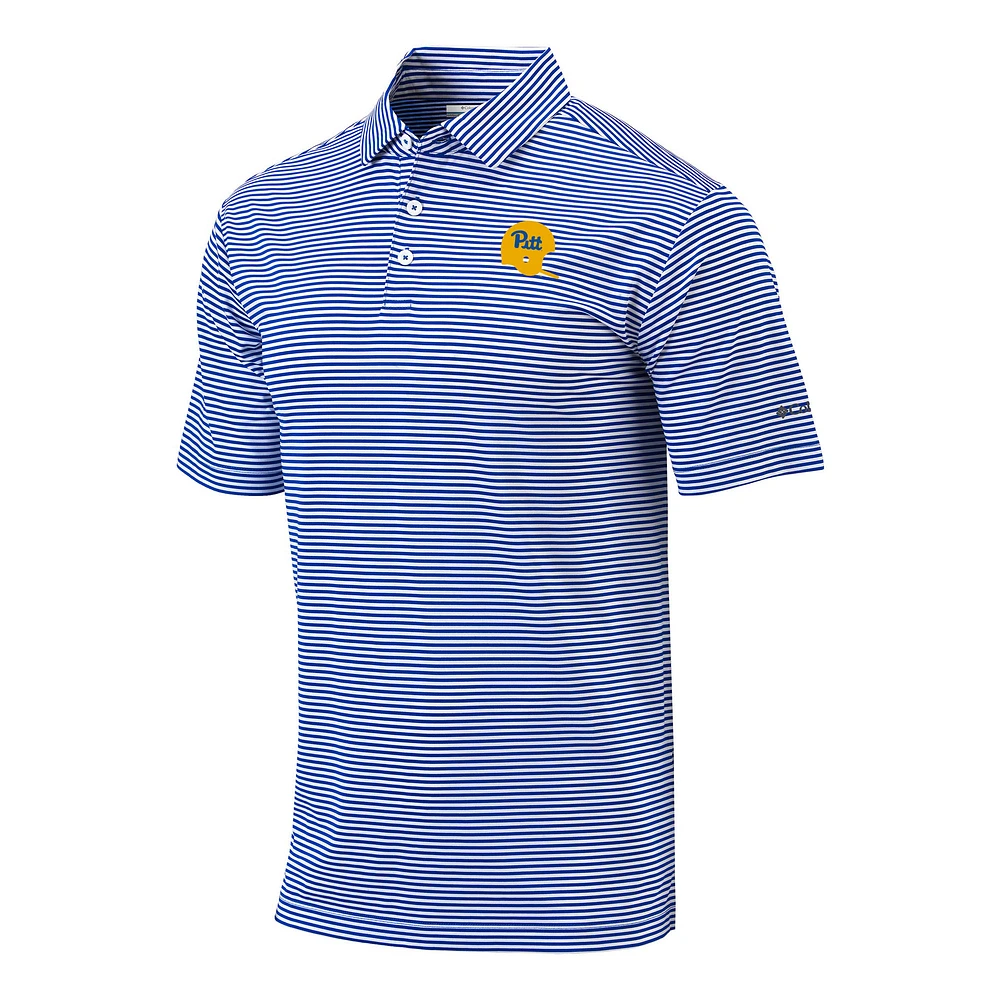 Men's Columbia Royal Pitt Panthers Vault Logo Club Invite Polo