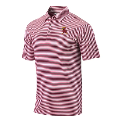 Men's Columbia Cardinal Iowa State Cyclones Vault Logo Club Invite Polo