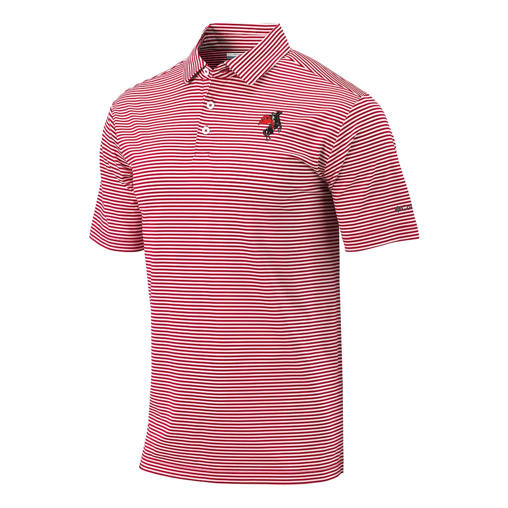 Men's Columbia Red Texas Tech Raiders Vault Logo Club Invite Polo