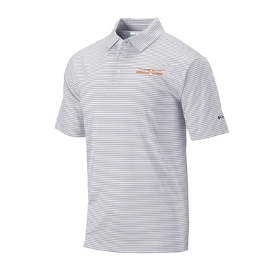 Men's Columbia Gray Texas Longhorns Vault Logo Club Invite Polo