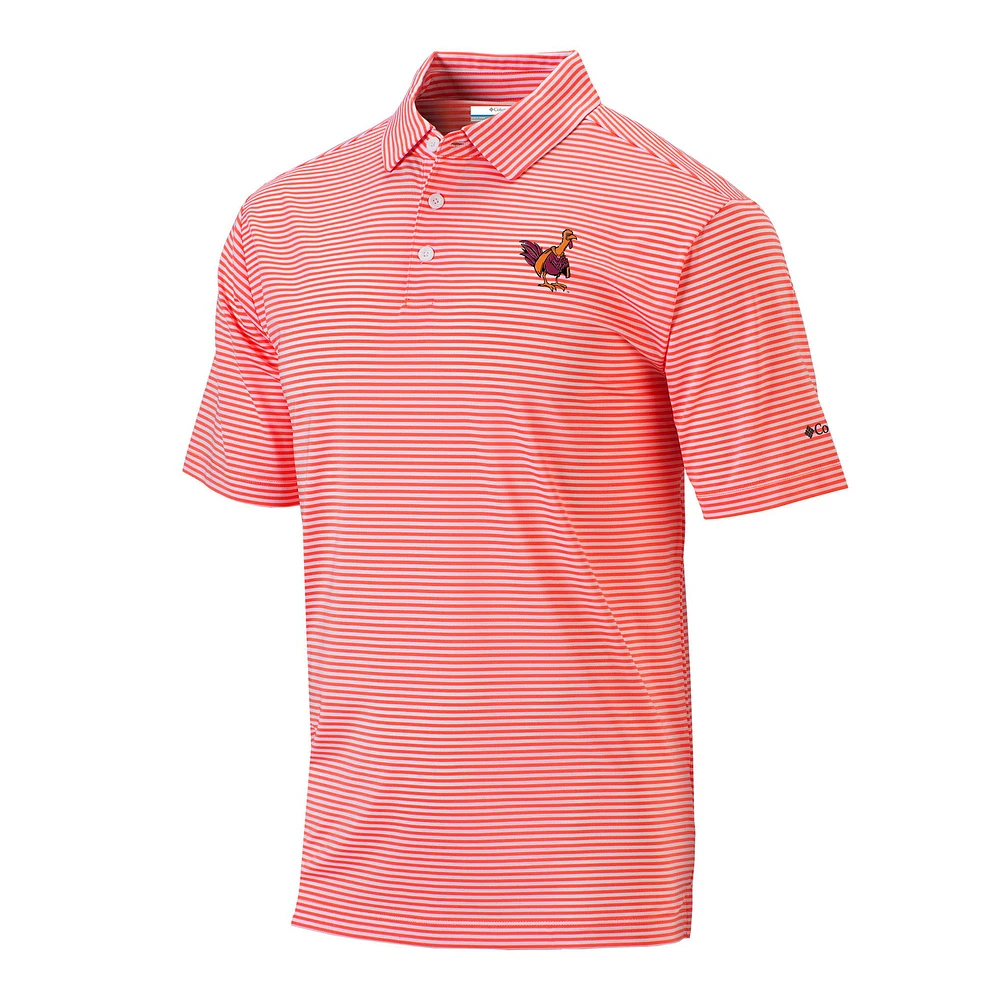Men's Columbia Orange Virginia Tech Hokies Vault Logo Club Invite Polo