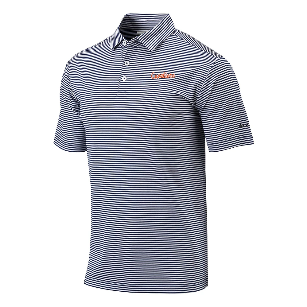 Men's Columbia Navy Virginia Cavaliers Vault Logo Club Invite Polo