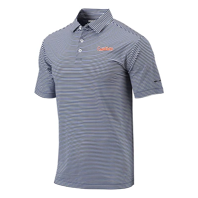 Men's Columbia Navy Virginia Cavaliers Vault Logo Club Invite Polo