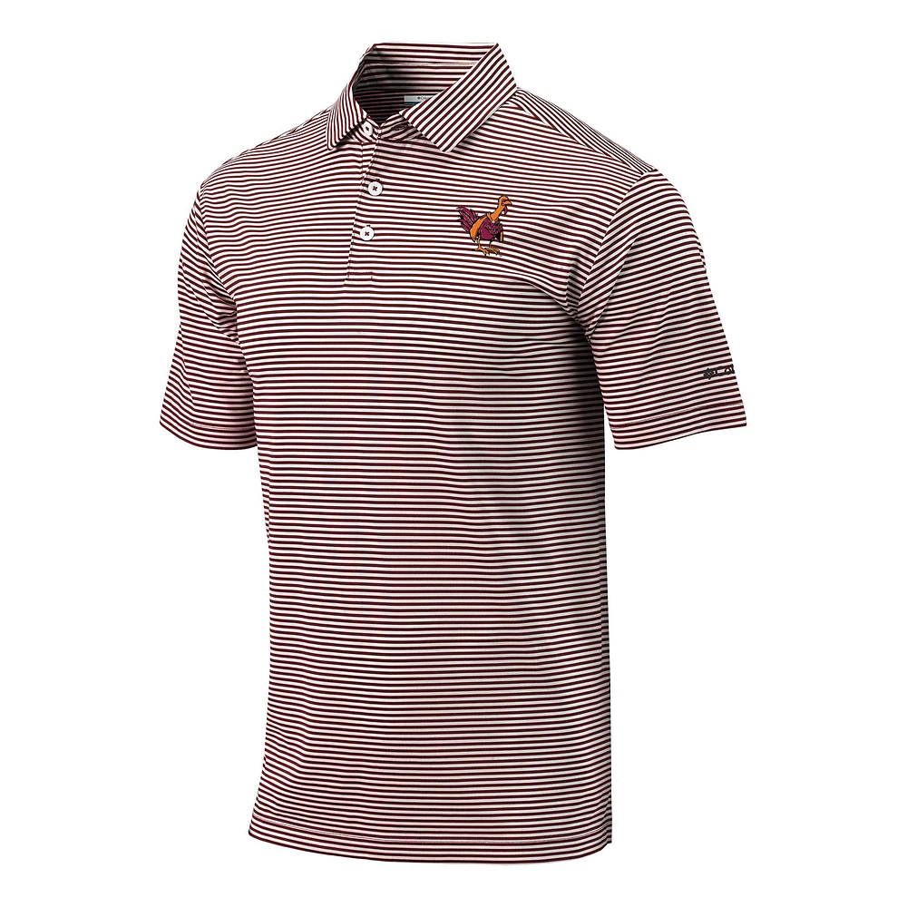 Men's Columbia Maroon Virginia Tech Hokies Vault Logo Club Invite Polo