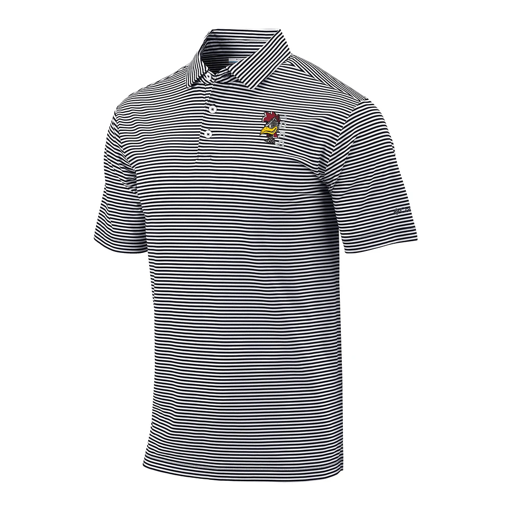 Men's Columbia Black South Carolina Gamecocks Vault Logo Club Invite Polo