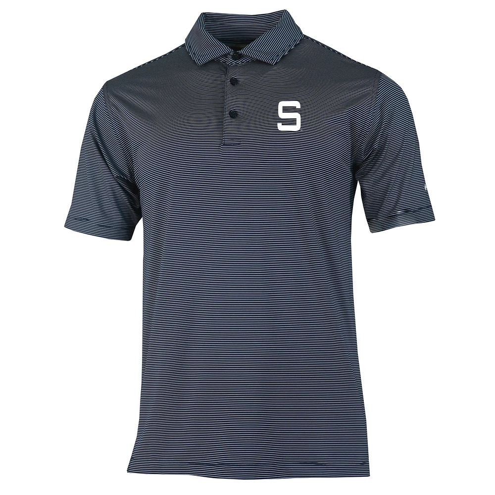 Men's Columbia Navy Penn State Nittany Lions Vault Logo Double Hit Polo