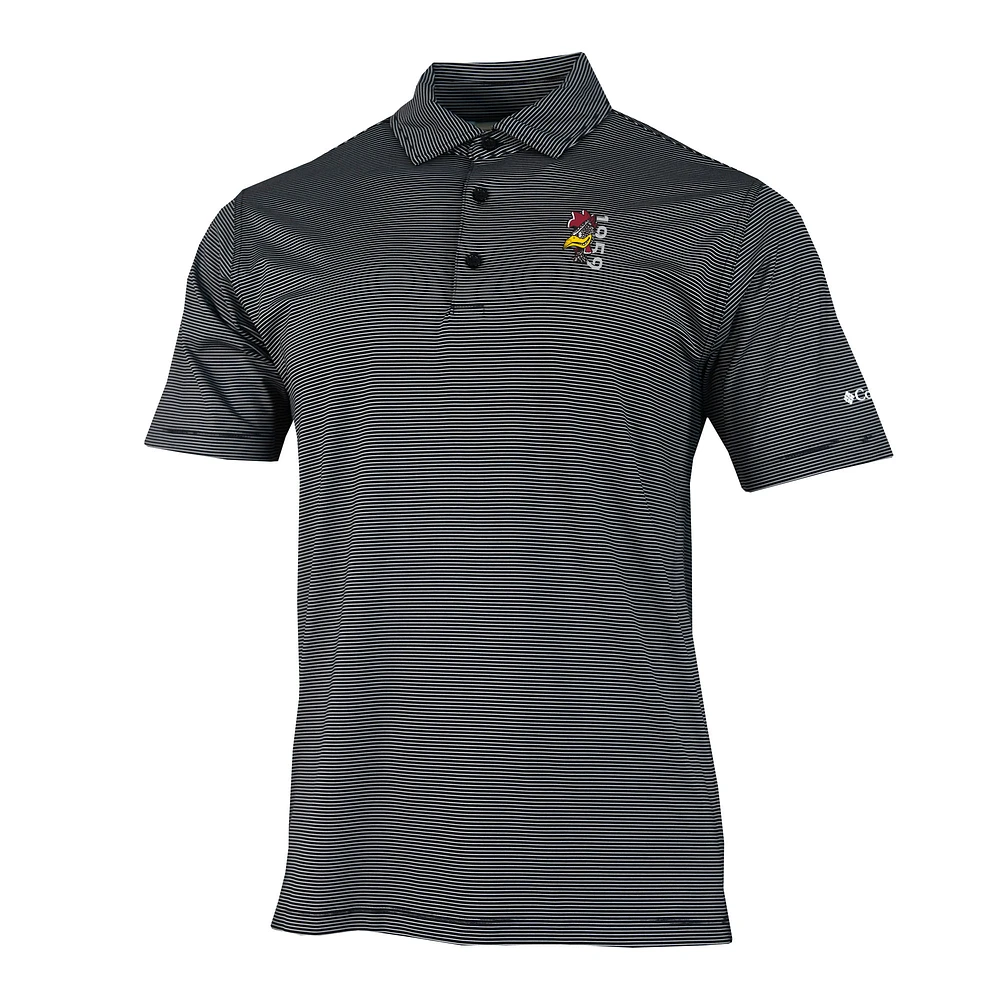 Men's Columbia Black South Carolina Gamecocks Vault Logo Double Hit Polo