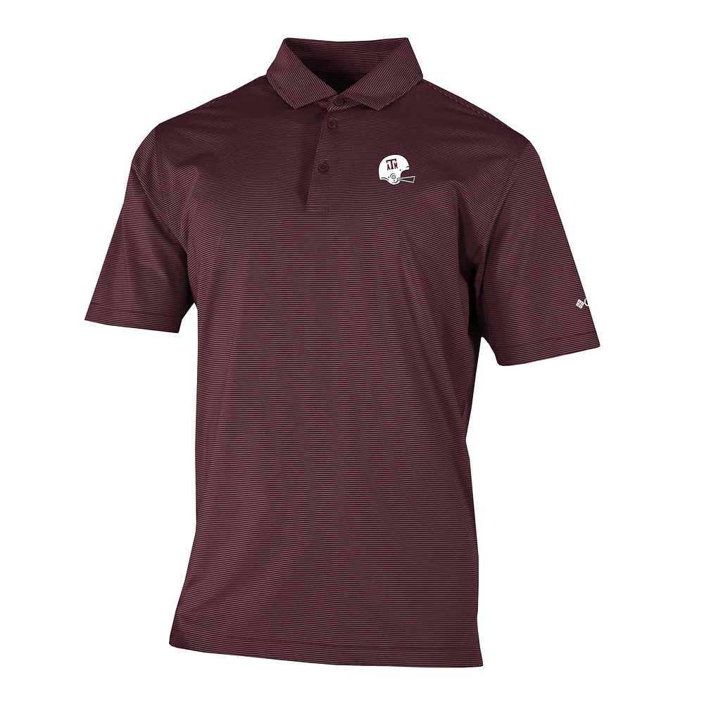 Men's Columbia Maroon Texas A&M Aggies Vault Logo Double Hit Polo