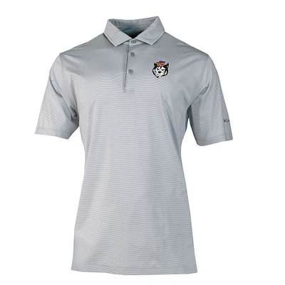 Men's Columbia Gray Washington Huskies Vault Logo Double Hit Polo