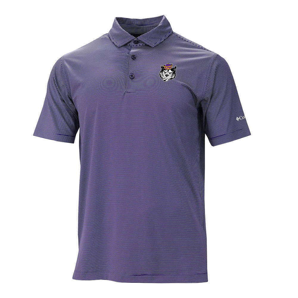 Men's Columbia Purple Washington Huskies Vault Logo Double Hit Polo