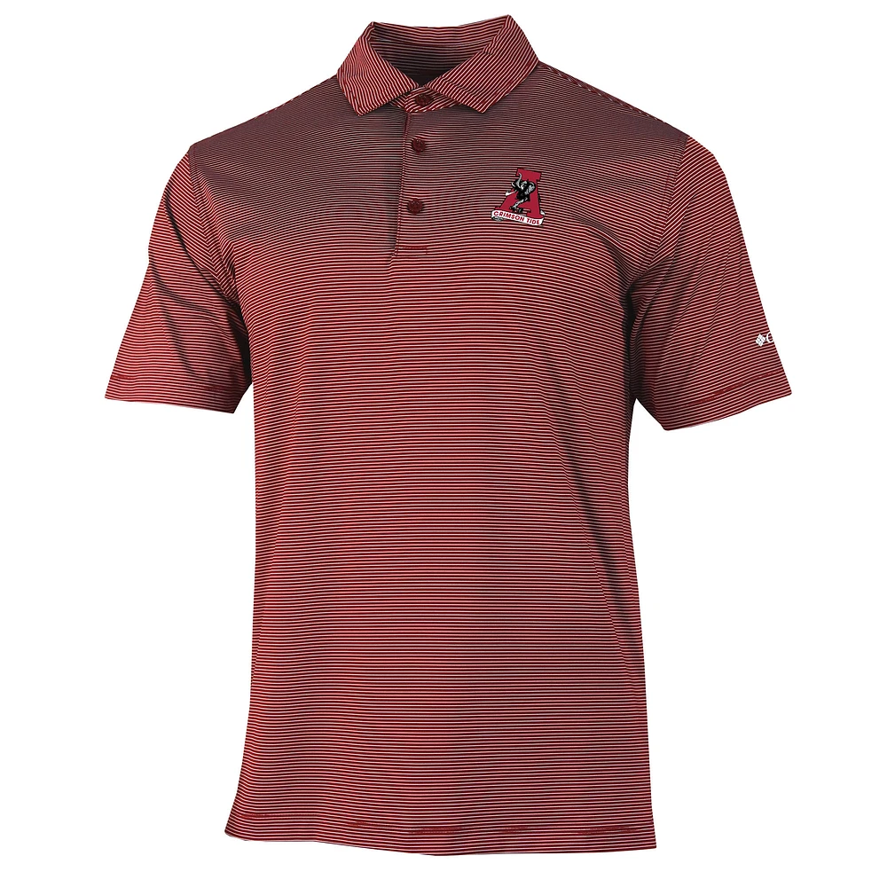 Men's Columbia Crimson Alabama Tide Vault Logo Double Hit Polo