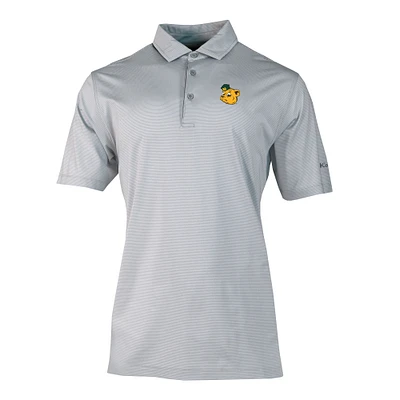 Men's Columbia Gray Baylor Bears Vault Logo Double Hit Polo