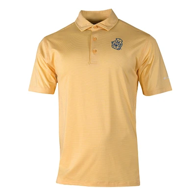 Men's Columbia Maize Michigan Wolverines Vault Logo Double Hit Polo