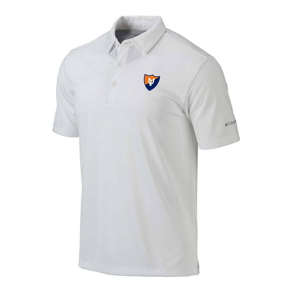 Men's Columbia White Illinois Fighting Illini Vault Omni-Wick Drive Polo