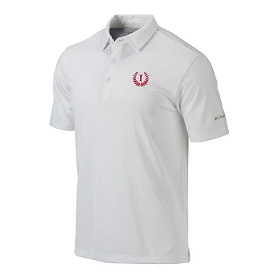 Men's Columbia White Indiana Hoosiers Vault Omni-Wick Drive Polo