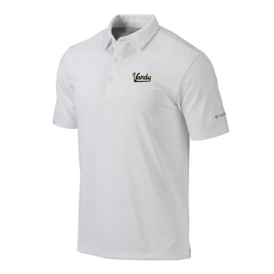 Men's Columbia White Vanderbilt Commodores Vault Omni-Wick Drive Polo