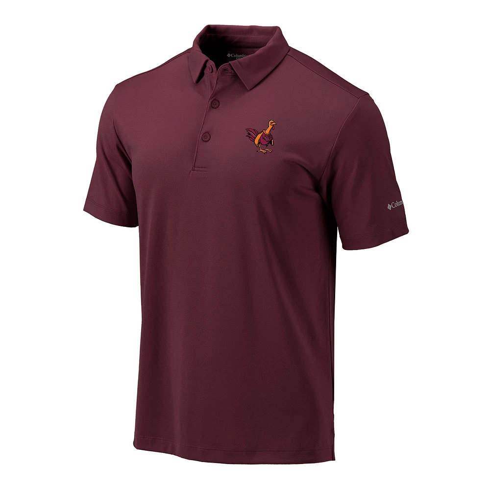 Men's Columbia Maroon Virginia Tech Hokies Vault Omni-Wick Drive Polo