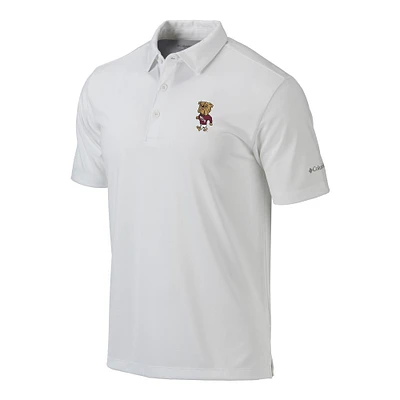 Men's Columbia White Mississippi State Bulldogs Vault Omni-Wick Drive Polo