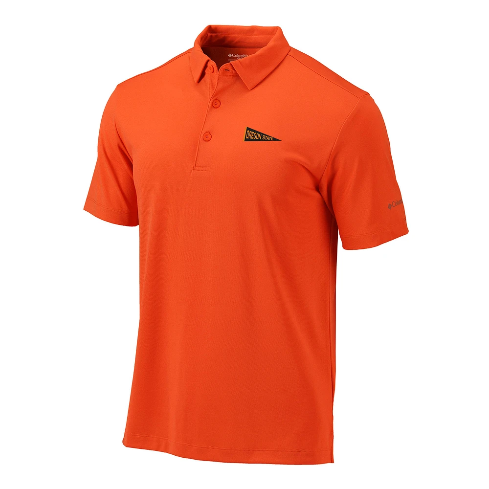 Men's Columbia Orange Oregon State Beavers Vault Omni-Wick Drive Polo