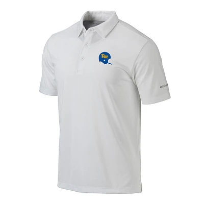 Men's Columbia White Pitt Panthers Vault Omni-Wick Drive Polo