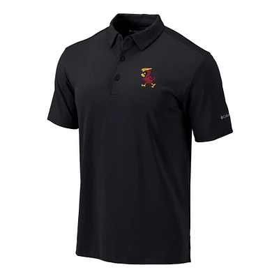 Men's Columbia Black Iowa State Cyclones Vault Omni-Wick Drive Polo