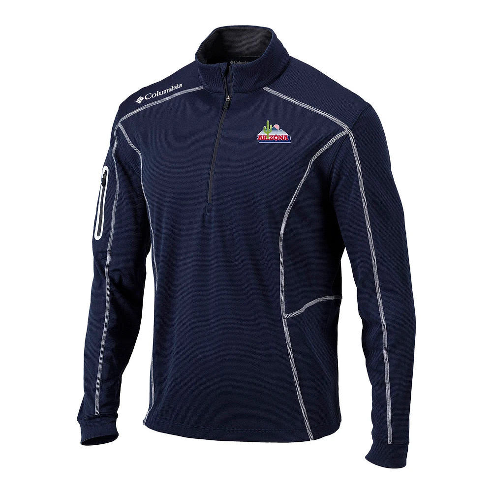 Men's Columbia Navy Arizona Wildcats Vault Omni-Wick Shotgun Quarter-Zip Pullover